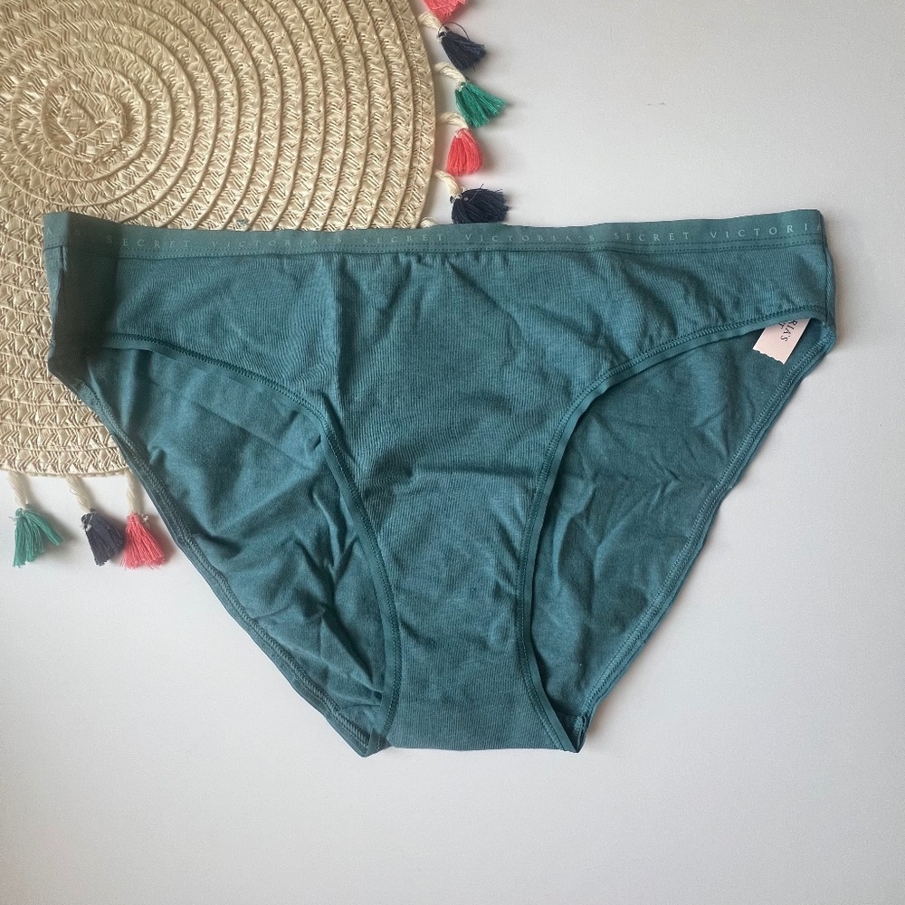 Victoria's Secret Stretch Cotton Bikini Panty French Sage XL NEW